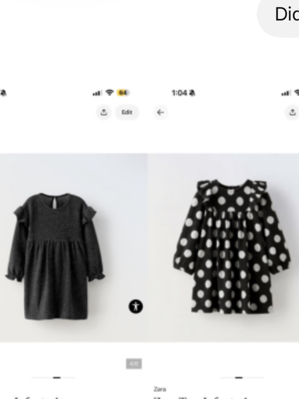 Zara Two Infants dresses